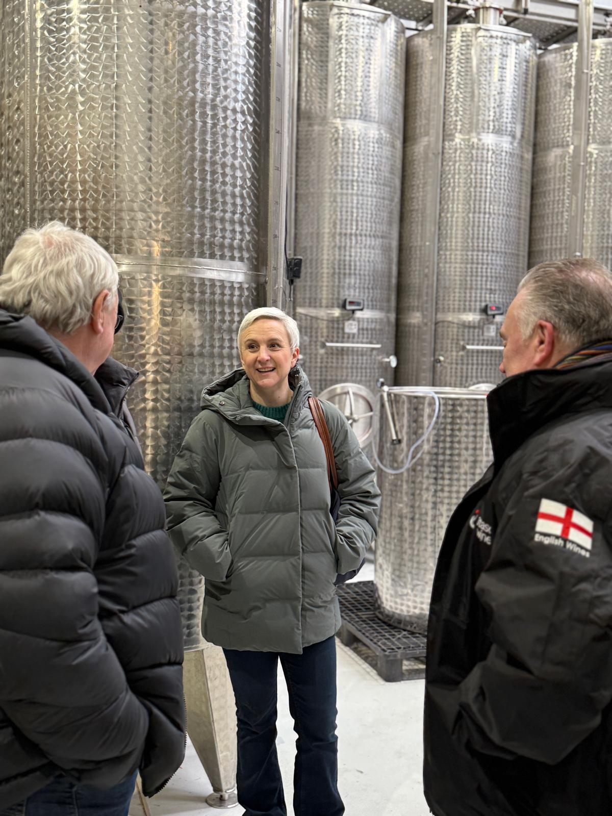 Liberal Democrat MP Alex Brewer recently visited the Penn Croft Vineyard